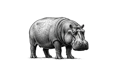 Hippo during a photographic safari in Tanzania