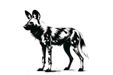 African wild dog in Tanzania during a photographic safari