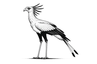 Secretary bird in Tarangire National Park during a photographic safari in Tanzania
