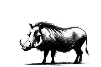 Warthog in Tarangire National Park during a photographic safari in Tanzania